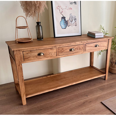 Table de couloir minimaliste avec rangement fonctionnel