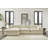 Elyza Linen 3pc Sectional Sofa w/ RAF Corner Chaise-1968963548