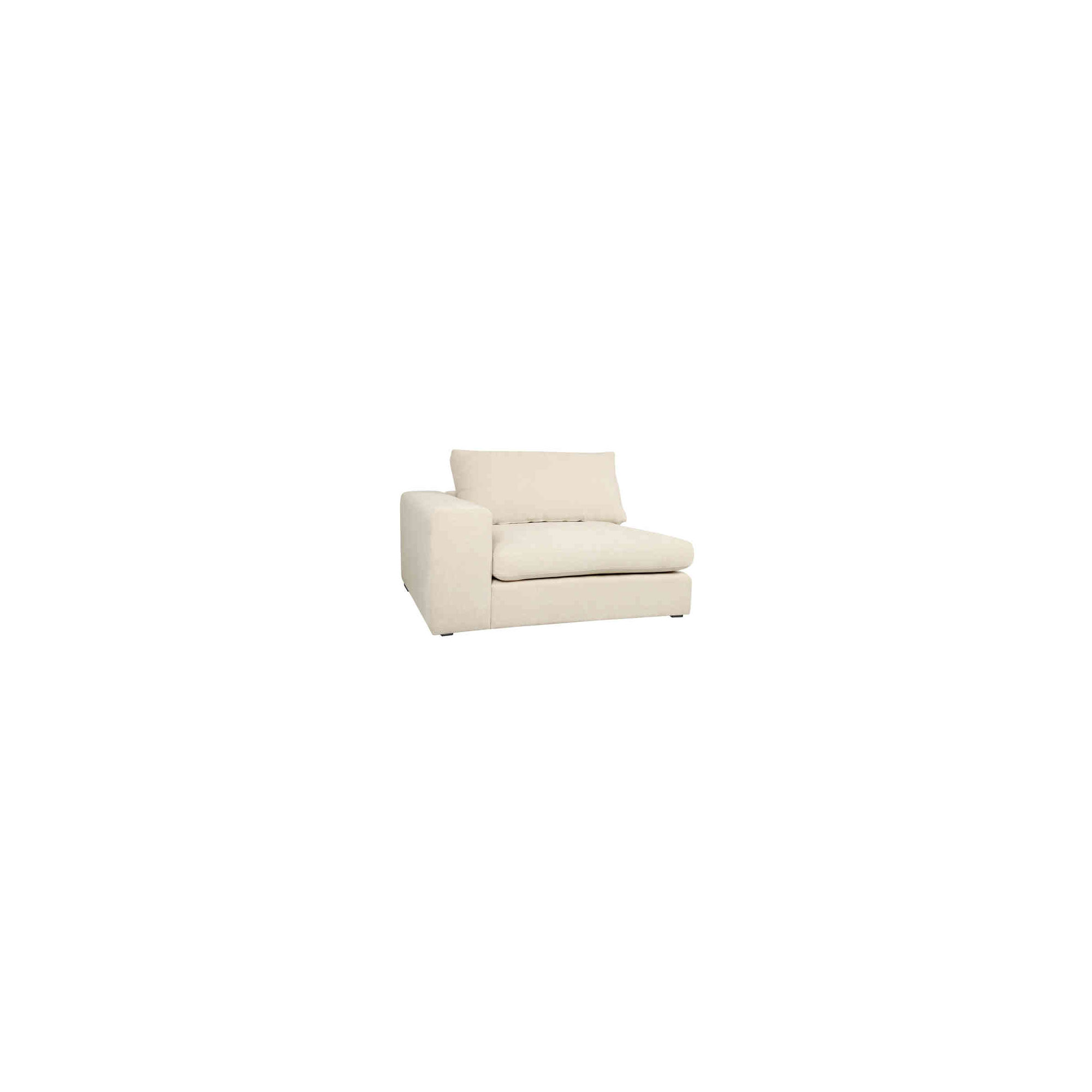 Ojai 50" Wide One Arm Chair, Cream Plainweave