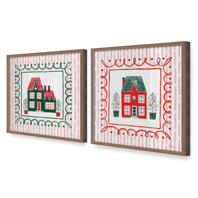 Ensemble de 2 impressions Evergreen Holiday Home