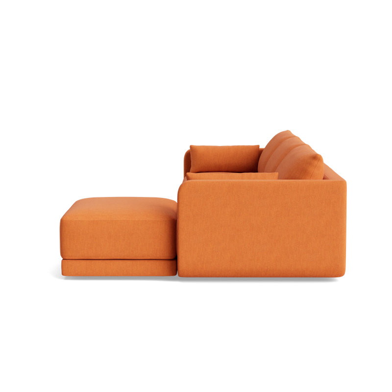 Eva Sofa With Chaise (116"), Performance Weave - Carrot