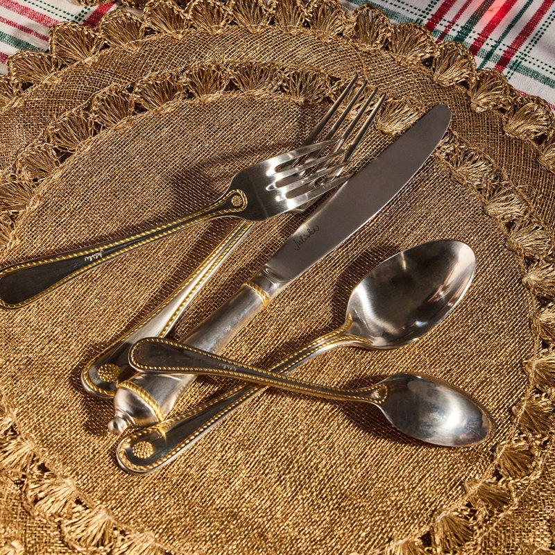 Berry & Thread 5-Piece Place Setting, Bright Satin/Gold