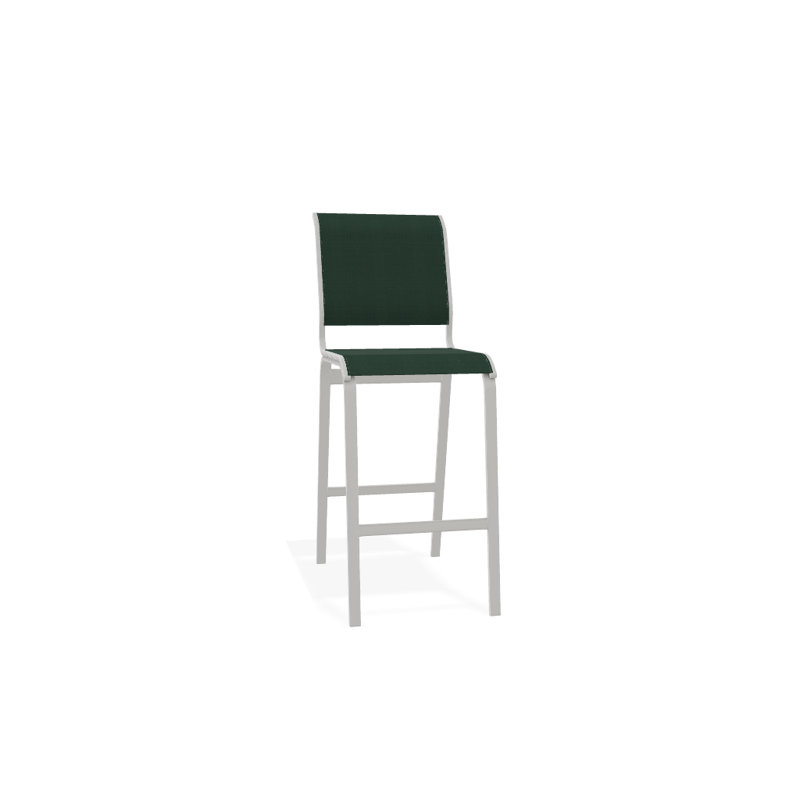 Tabouret de bar 29,5 po Holna, Vert forêt 22D Sunbrella® vert, Neige texturée