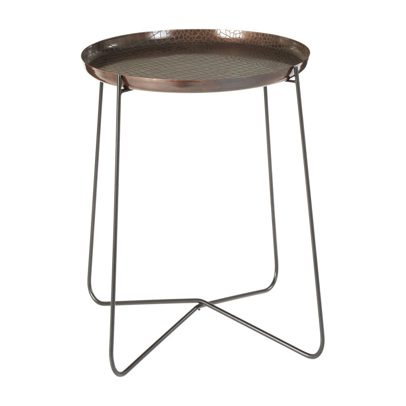 Dunnigan Tray Top Cross Legs End Table