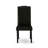 5 Piece Modern Dining Table Set Includes a Rectangle Wooden Table with Butterfly Leaf and 4 Black Faux Leather Parsons Dining Chairs, Black-971018399-971018384-1037723265