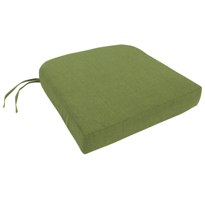 Encinitas Sunbrella Outdoor 3.5'' Dining Chair Cushion, Spectrum Cilantro Sunbrella® Plainweave, 3.5" H x 20" W x 19" D