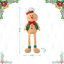Présentoir de Noël en tissu 25 po H Gingerbreadman