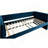 Transitional Style Daybed W Trundle Padded Button Tufted Upholstery Nailhead Trim Included Slat Kit Tuxedo Design Navy Finish