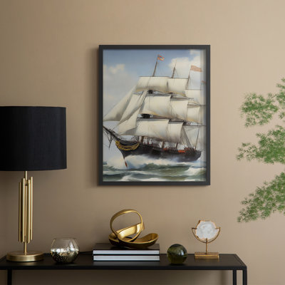 NAUTICAL Series LXV, reproduction encadrée - bois massif