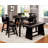 Modern Contemporary Style 1Pc Counter Height Bench Leather Padded Seat Black Finish