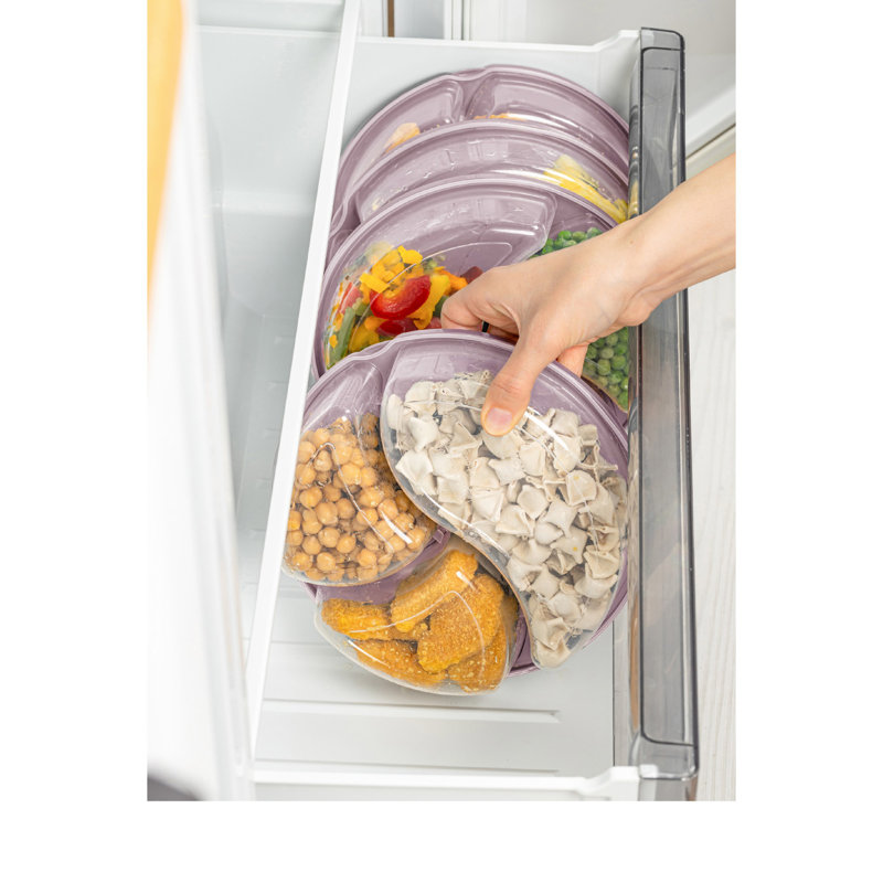 Durable Pink Storage Box Set (6 Pieces), 8.3 x 8.3 x 2.0 inches | 100% BPA-Free Plastic, Dishwasher-Safe | Ideal for Organizing Home, Office, or Classroom | Stylish and Functional Storage Solution
