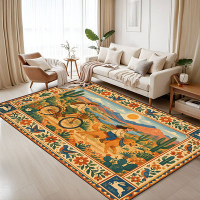 Faux Fur Abstract Rug