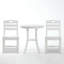Ensemble de bistro 3 pièces blanc / ensemble de table ronde / ensemble de salle à manger de patio blanc / 2 chaises