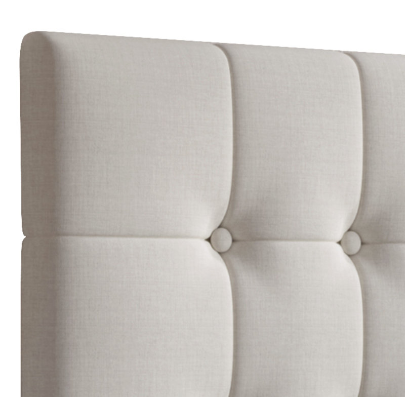Jadeen Upholstered Panel Headboard, Dove Gray, Queen