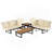Versatile Outdoor Sofa Set with Adjustable Seats and Multiple Functional Tables-1543714089
