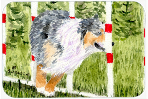 Planche à découper grise et blanche