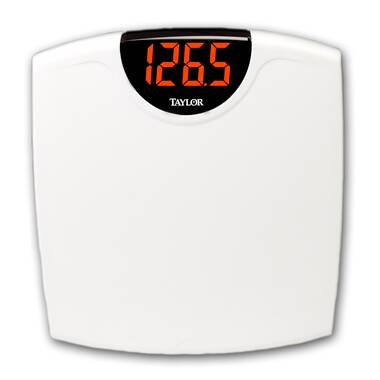 American Weigh Scales Clear Tempered Glass High Precision Digital Large LCD  Display Bathroom Body Weight Scale 330LB Capacity