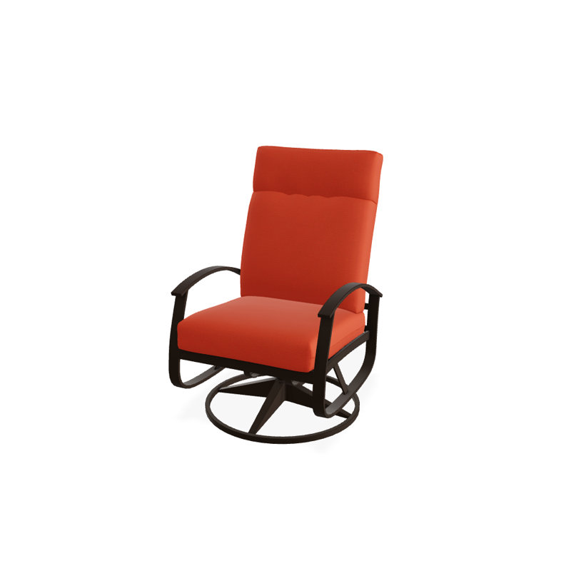 Belle Isle Outdoor Swivel Lounge Chair, Mango, Kona P10, Textured Kona
