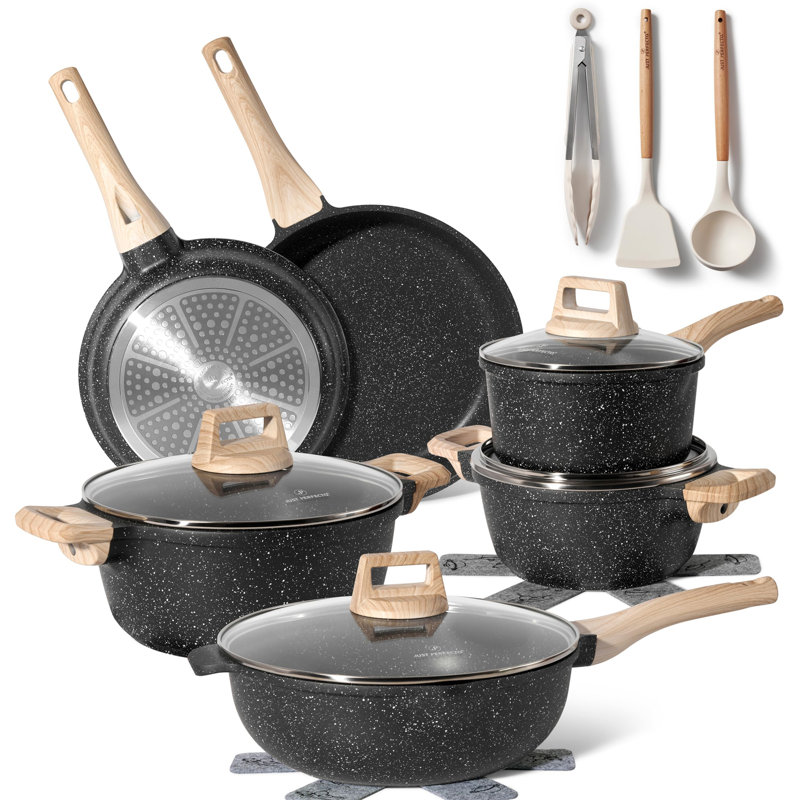 15 - Piece Non-Stick Aluminum Cookware Set