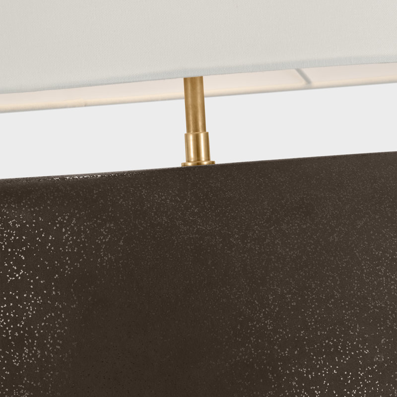 Amantani Table Lamp, Stained Black Metallic