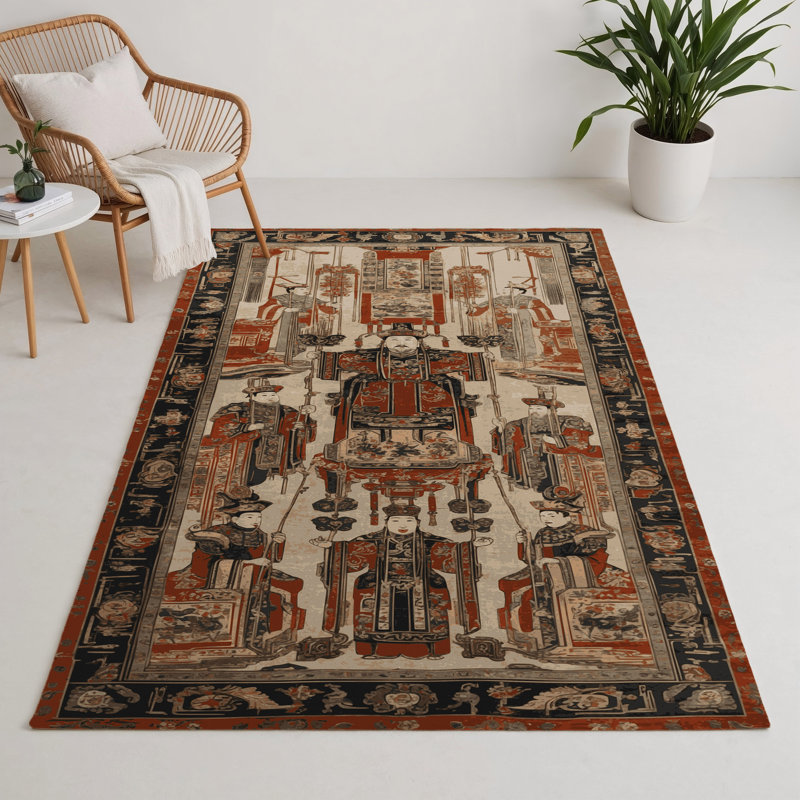 Tapis intérieur et extérieur ArtDeco, Rectangle 9 pi x 12 pi