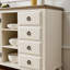 Buffet carré haut avec porte vitrée