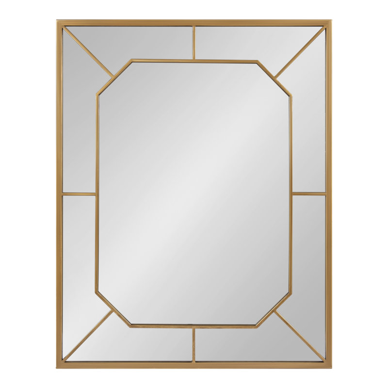 Latitude Run® Ardithe Rectangle Wall Mirror, Gold