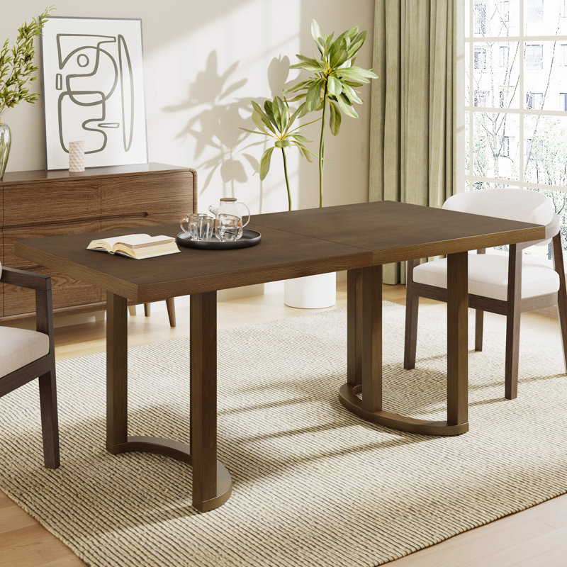 Table de salle à manger Harlan, H 30 po x L 69 po x l 35 po, Noyer