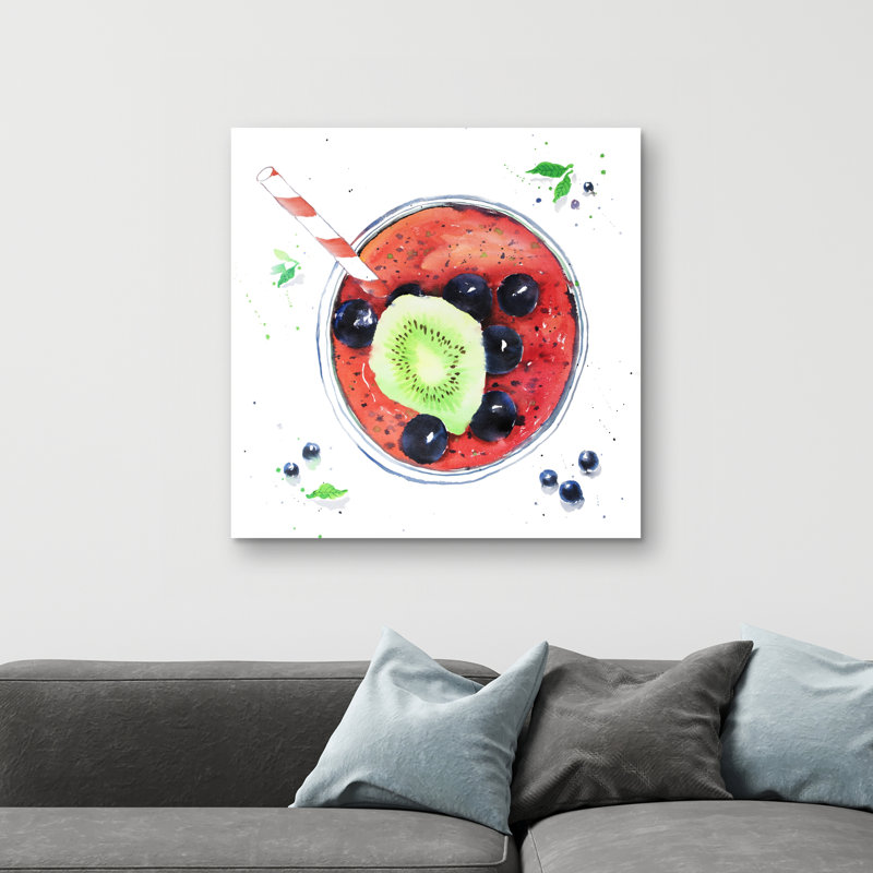 Berry smoothies - 32"x32" art on canvas