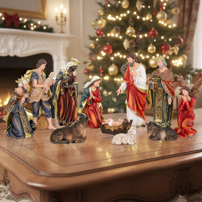 Nativity Set 15in Large 11-piece Christmas Figurines Statue Holiday Décor