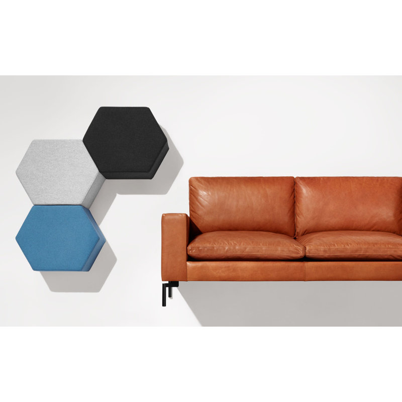 Hecks Hexagon Ottoman, Vesper Charcoal