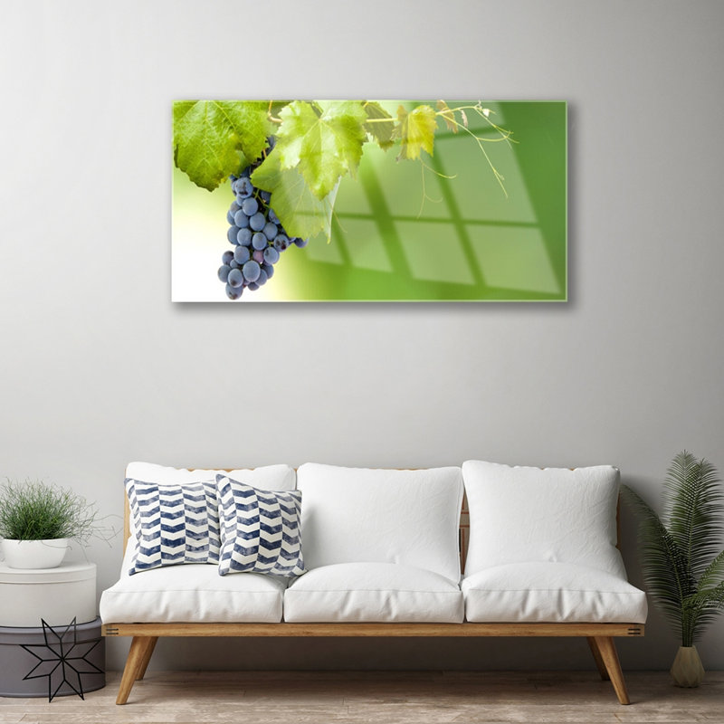 Kitchen Grapes - No Frame Print on Glass