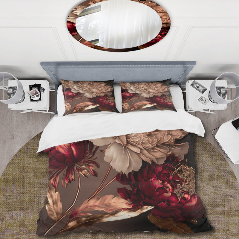 Ensemble de housse de couette en microfibre / polyester Gilded Rose Vintage Glam IV