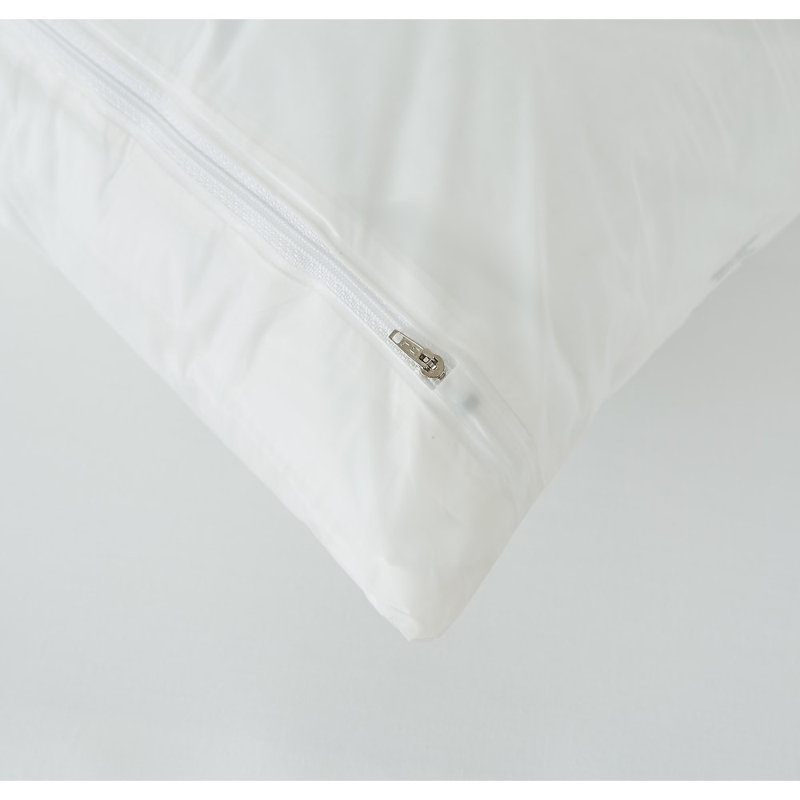 Vinyl Zippered Pillow Protector, Waterproof, Bedbug Proof, Dustmite Proof, Queen