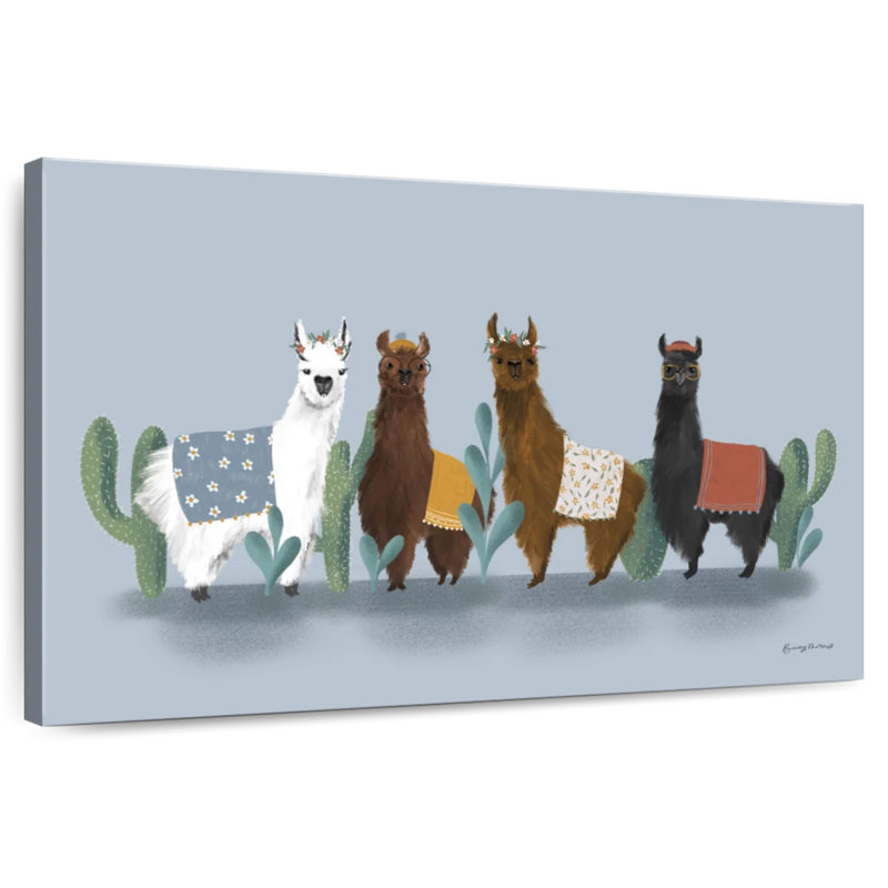 Brampt Delightful Alpacas III, 32" H x 48" W