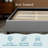 Lucid Upholstered Platform Bed Base with Wood Slats, Queen, Light Gray-806559025-806559034