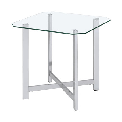 Table de bout contemporaine l 23,15 po, argent