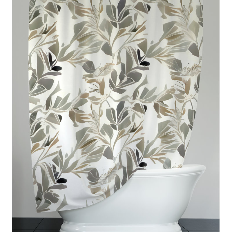 Rideau de douche Ellerslie, H 72 po x l 70 po, Blanc