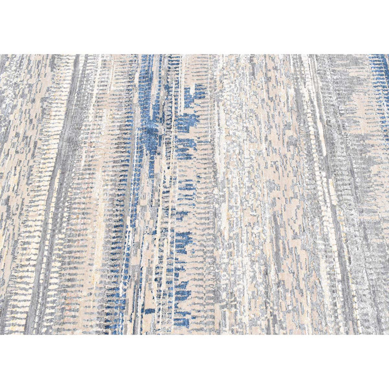 Hand-Knotted High-Quality Multi-Colored and Multi-Colored Area Rug, Rectangle 9' x 12'