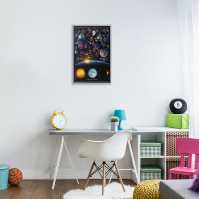 Alphabet éducatif, giclée encadrée, design par Ali Chris