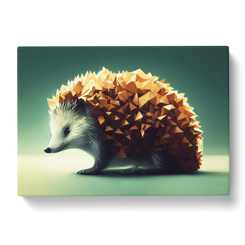 Modern Hedgehog - Wrapped Canvas, 35cm H x 50cm W x 3cm D