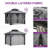 Aluminum Patio Gazebo  with Curtain and Netting-88880169
