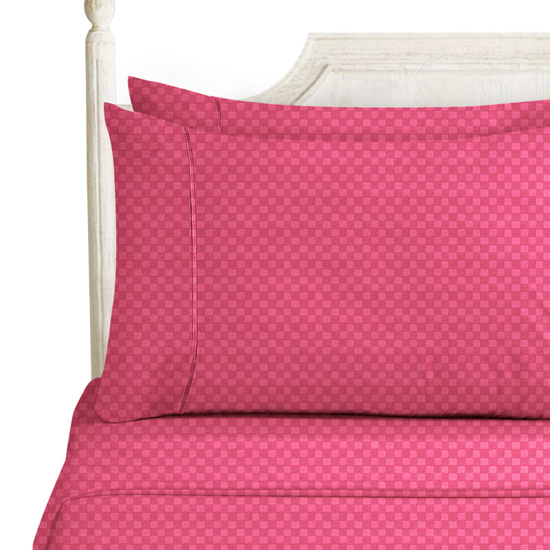 Microfiber Sheet Set, Twin Sheet Set + Fitted Sheet + 1 Pillowcase, Red