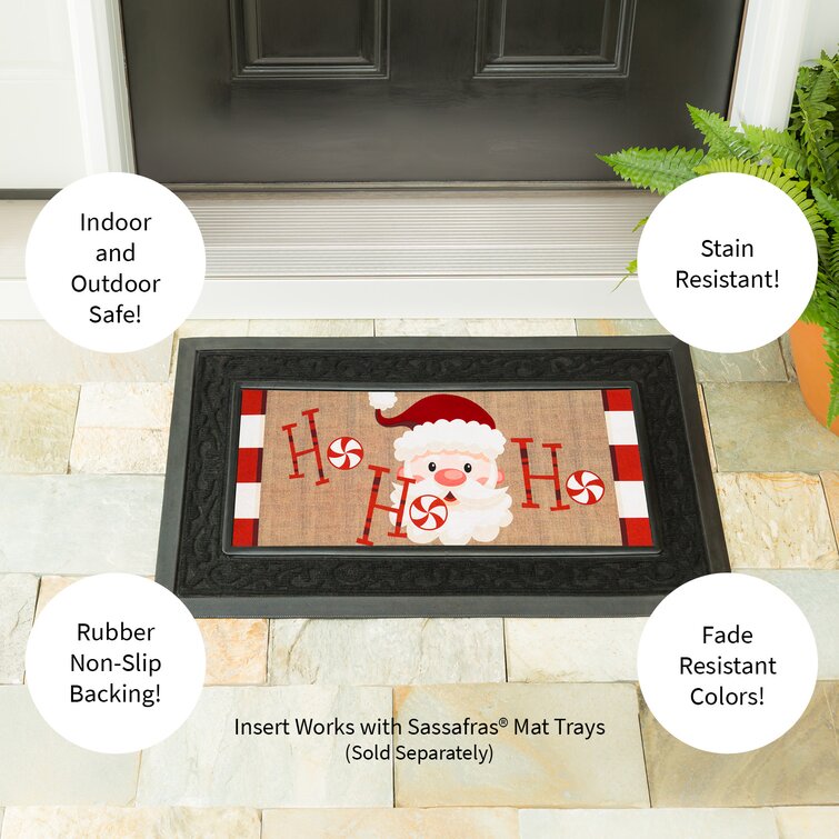 Evergreen Enterprises, Inc Winter Christmas Santa Ho Ho Ho Sassafras Switch  10 in. x 20 in. Non-Slip Outdoor Door Mat & Reviews