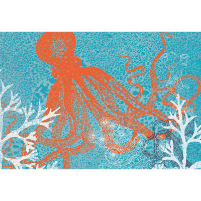 Octopus Swim - Painting Print