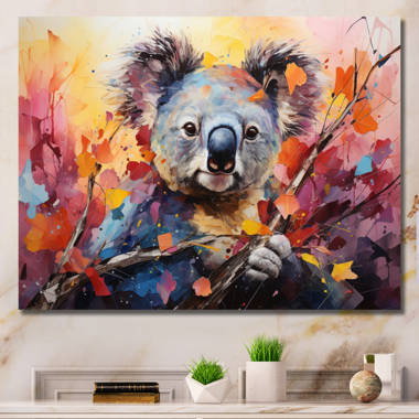 Koala Bear Art Print Colorful Koala Watercolor Painting Koalas