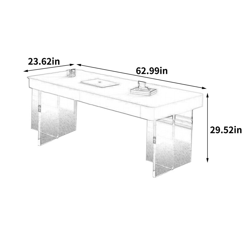 Bushong, H 29,52 po x l 62,99 po x P 23,62 po