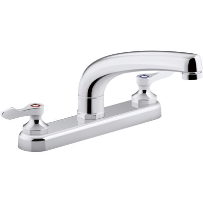 , 1.5 gpm Triton Bowe 1.8 gpm Kitchen Sink Faucet with 8-316 In. Swing Spout, Aerated Flow and Lever Handles