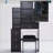 29.2" Small Space Left Bedside Cabinet Vanity Table + Cushioned Stool, Extra Large Right sliding mirror, Multi Layer High Capacity Storage, Practical Fashionable Dresser, Suitable For Small Space