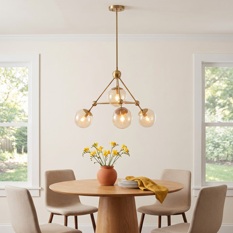 Lodge Iron 4-Light Chandelier